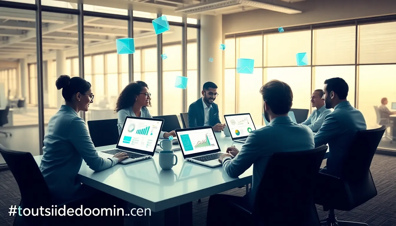 professionals collaborating in a modern office setting