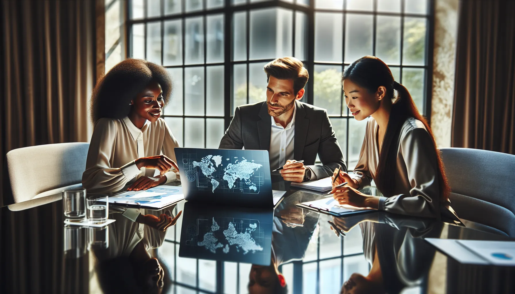 diverse team troubleshooting issues in a modern office.