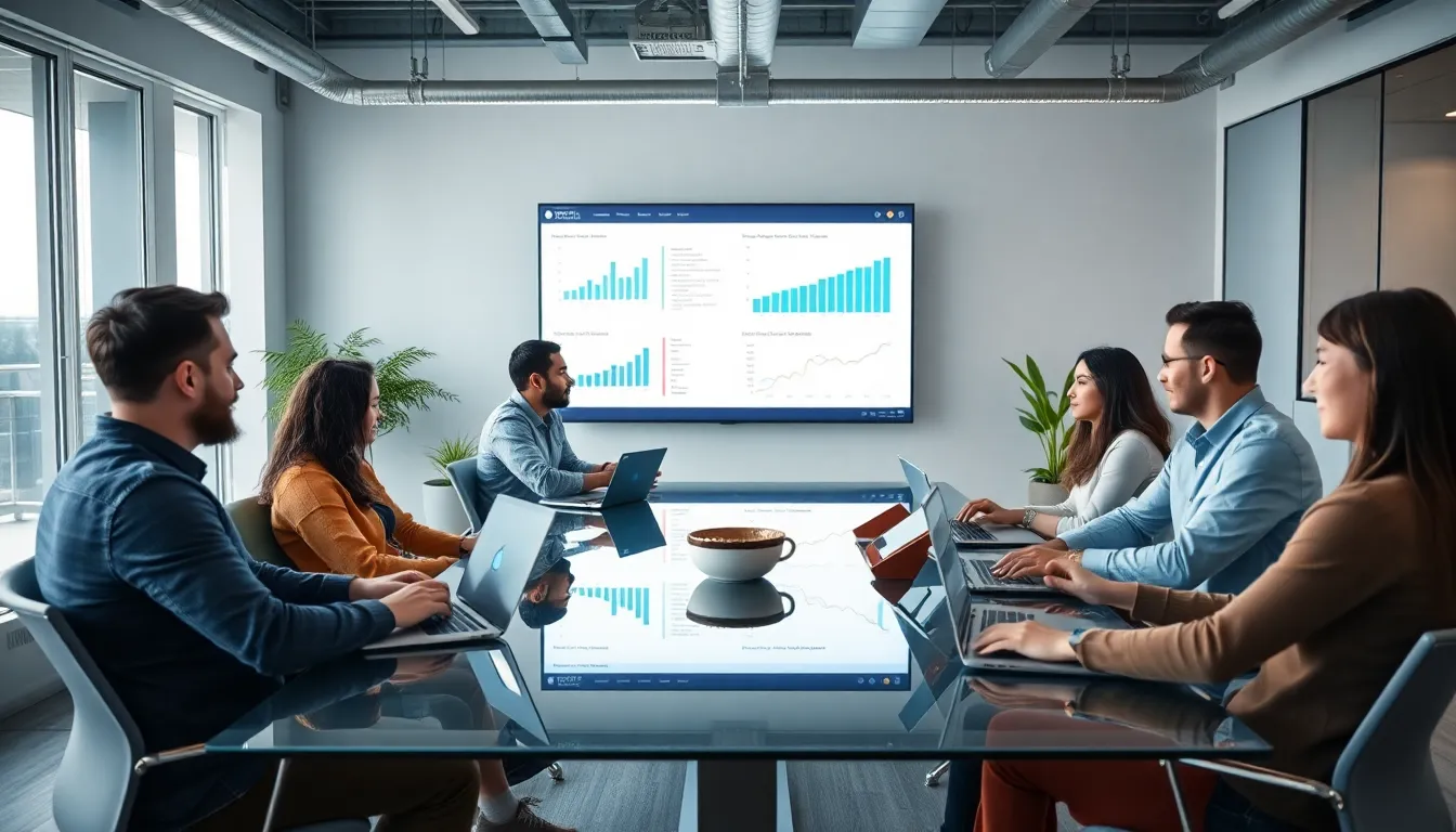 diverse software developers collaborating in a modern office setting.