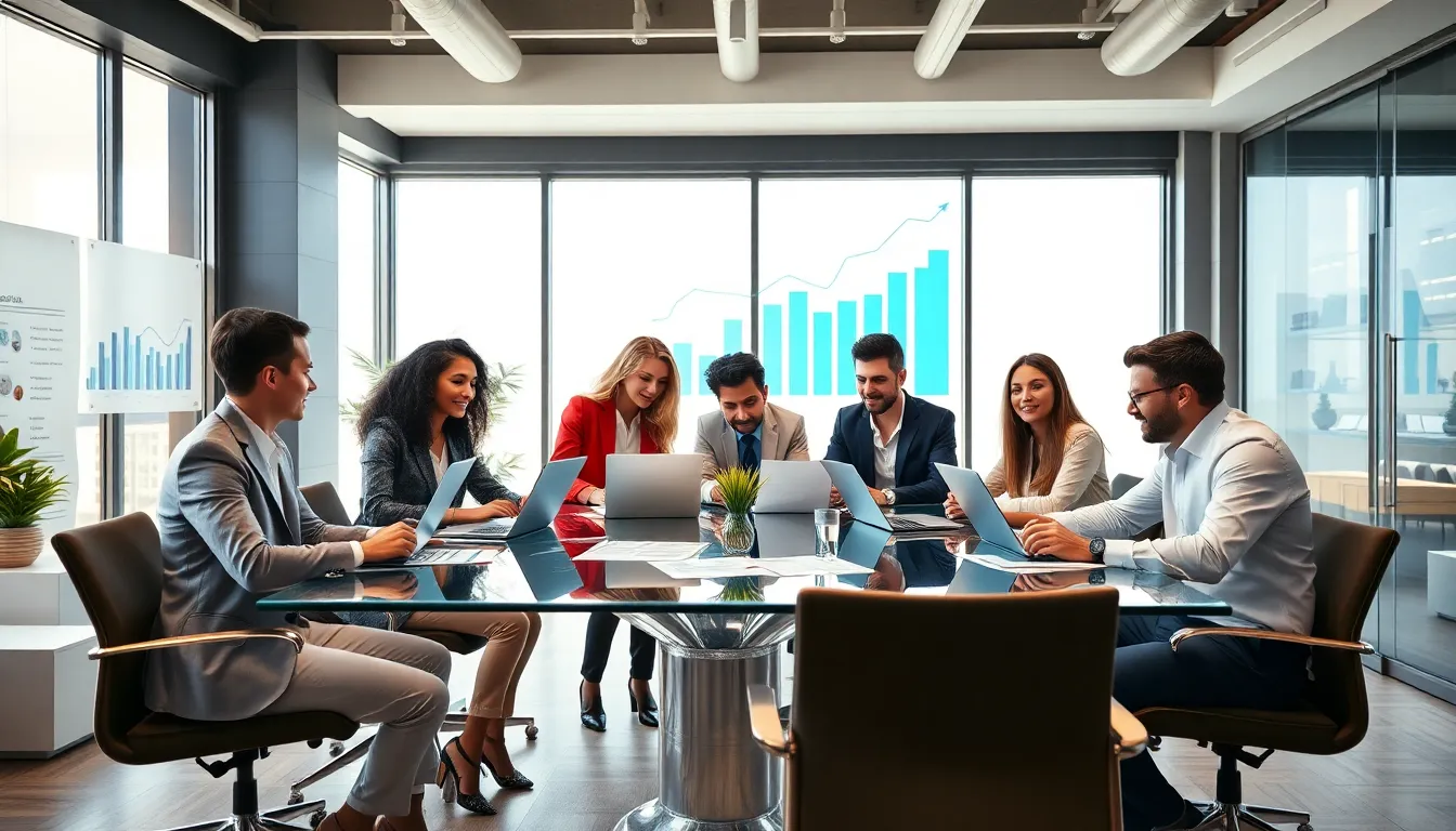 diverse real estate agents collaborating in a modern office setting.