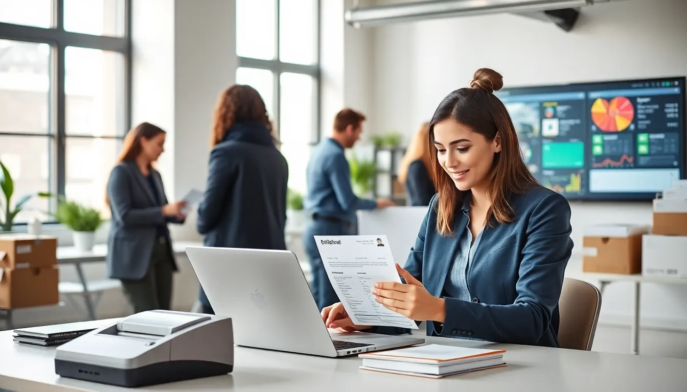 team managing Bellabeat's shipping process in a modern office setting.