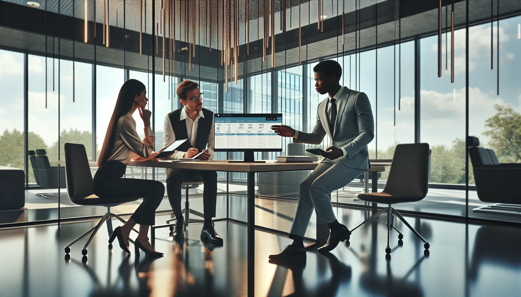diverse team discussing phone number investigation tools in a modern office.