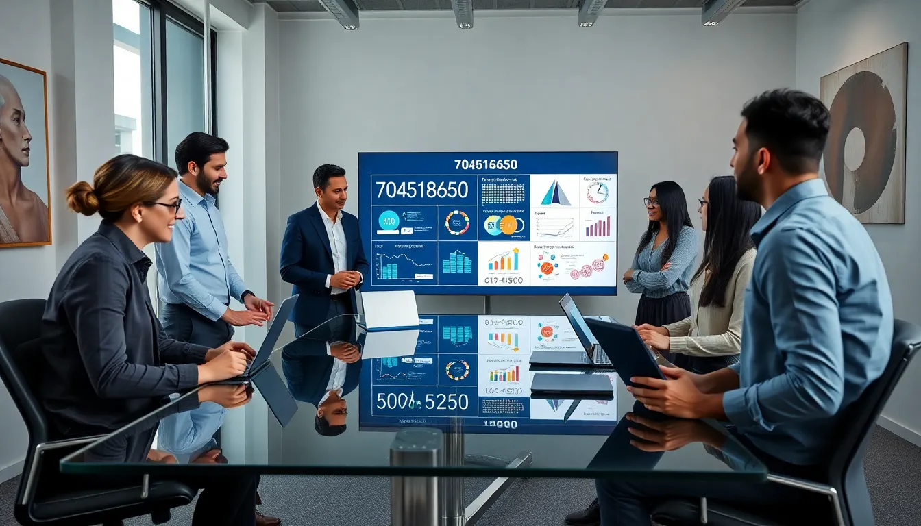 diverse team discussing the significance of numerical identifiers in a modern office.