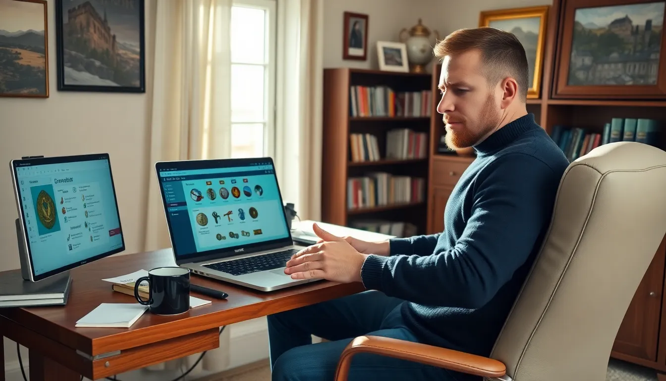 Benjamin Pearce working on CK2Generator in a warm home office.