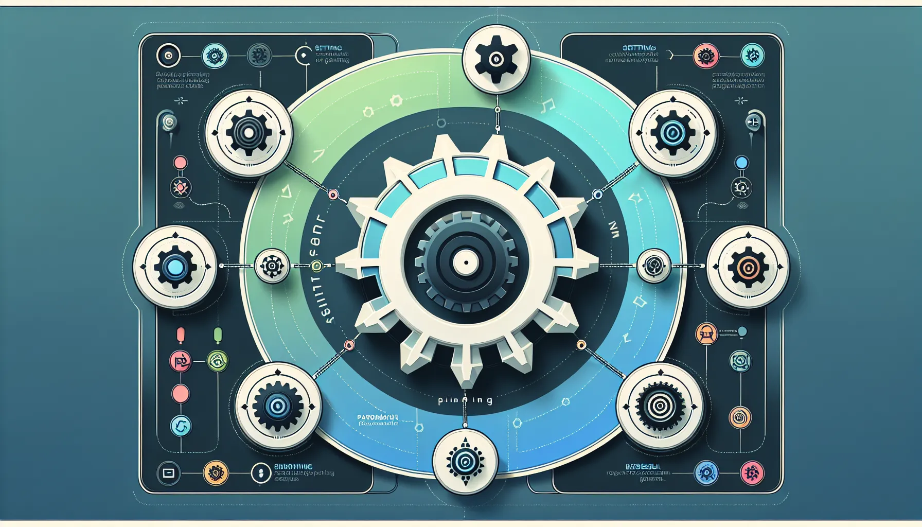 Diagram of automated spinning process in gaming systems.