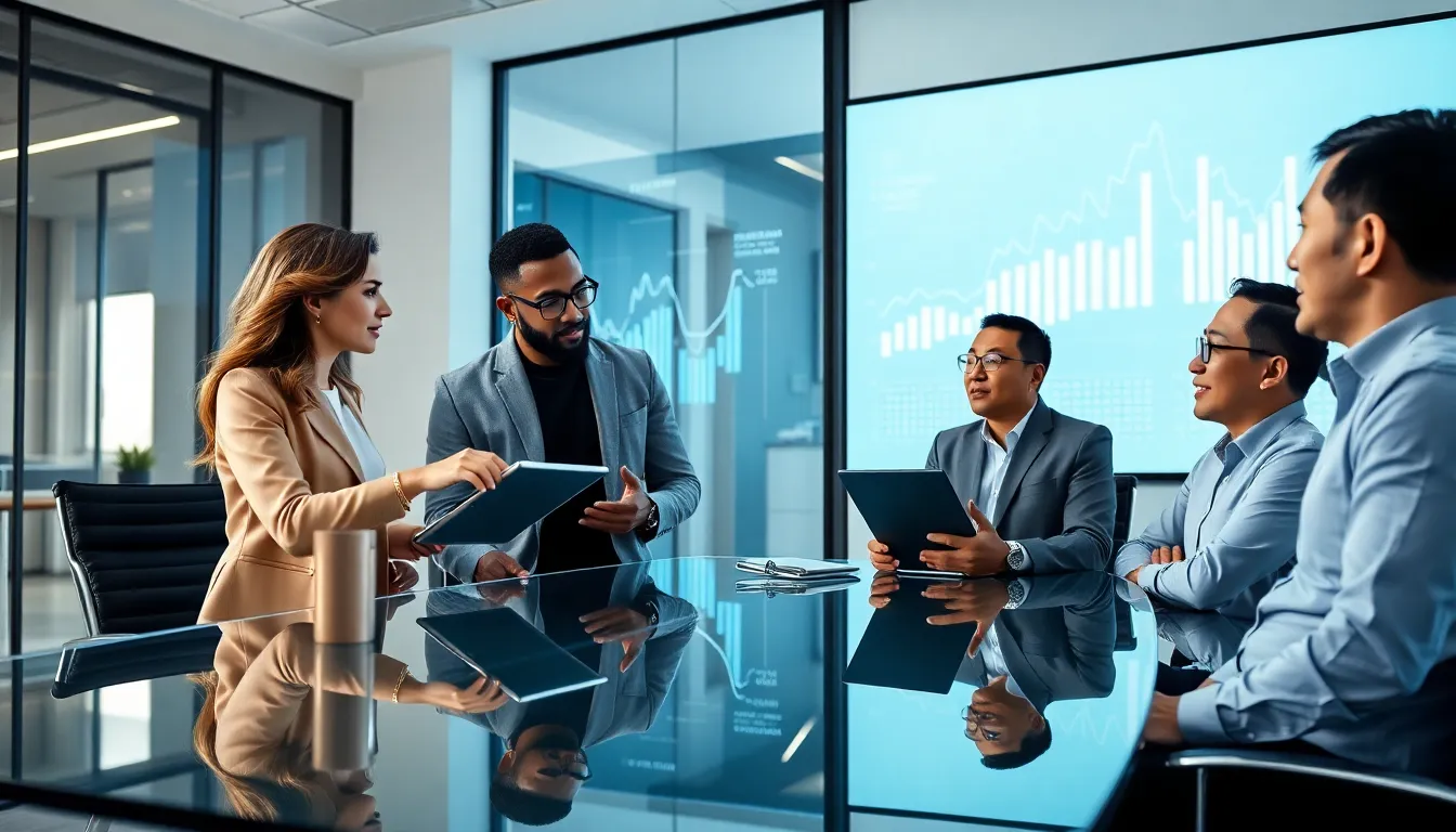 diverse team discussing phone number awareness in a modern office.