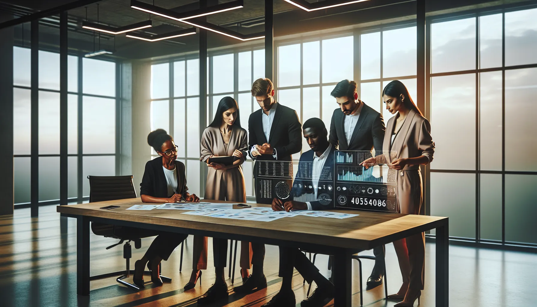 Professionals discussing common misconceptions about a specific number in an office.