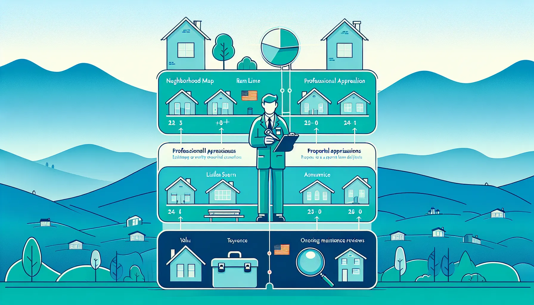 infographic shows steps to assess property value in Orinda, California