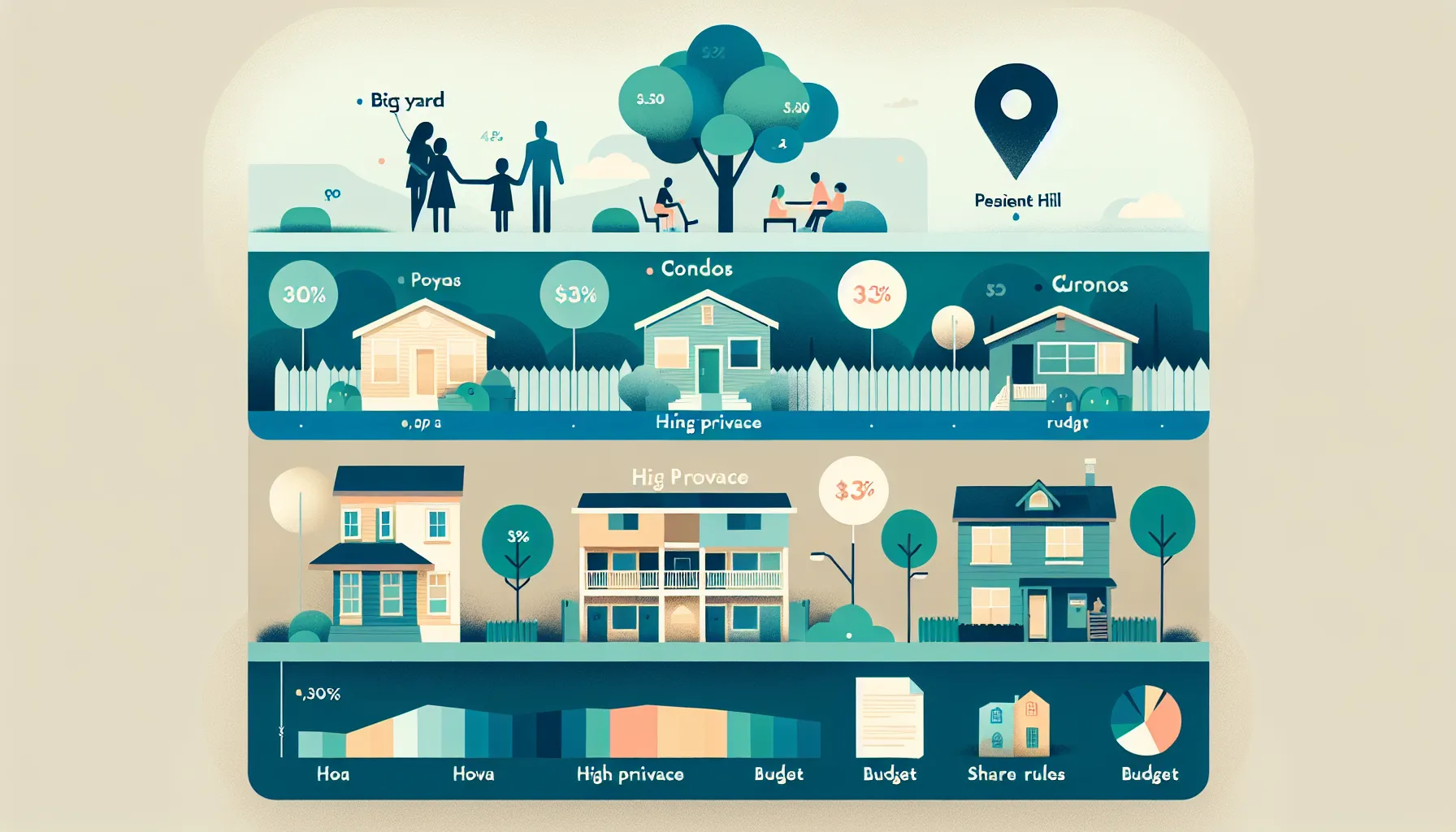 comparison of rental property types in Pleasant Hill, California