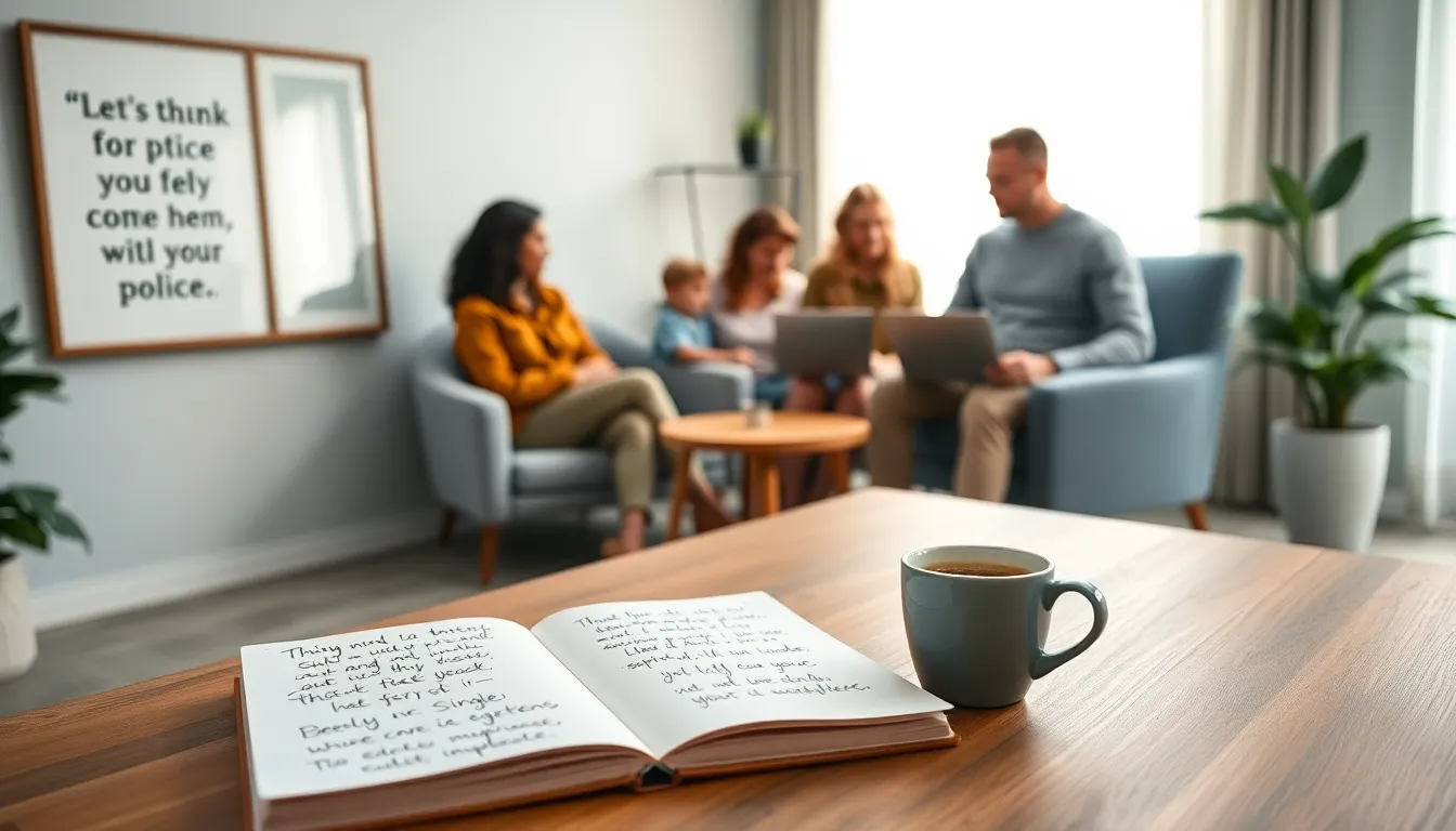 an inspiring home office with quotes about single parenting.