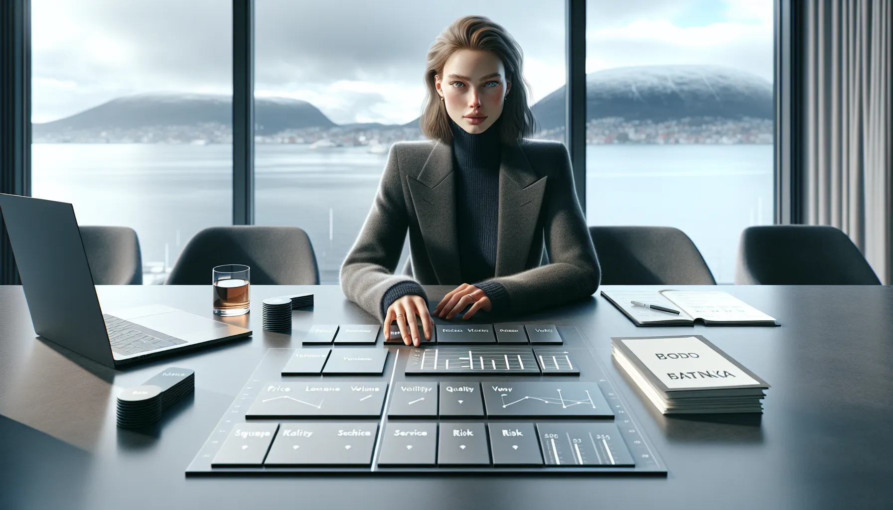 Norwegian negotiator presents data-backed package options in a calm meeting room.