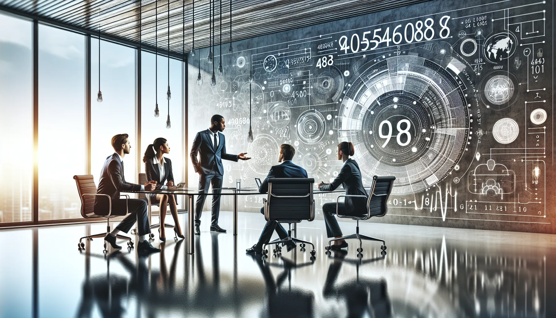 diverse team discussing the significance of the number 4055408686.