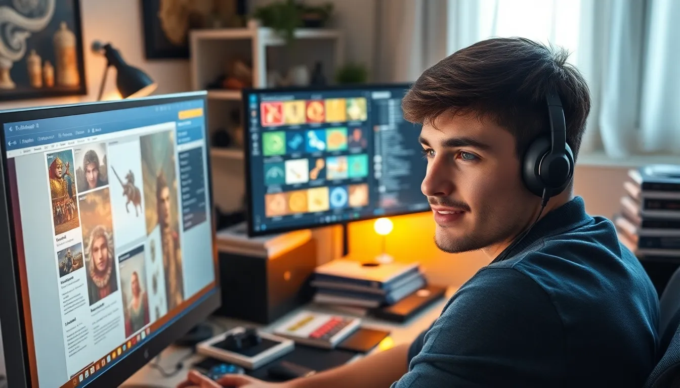 a gamer exploring the CK2Generator interface for Crusader Kings II.
