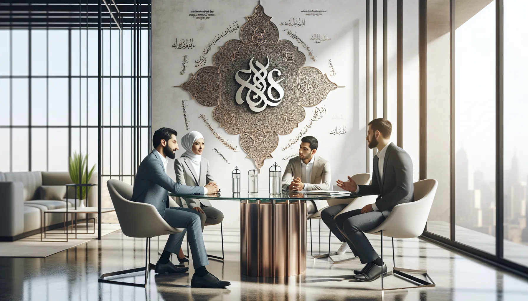 diverse professionals discussing the cultural significance of the number 786.