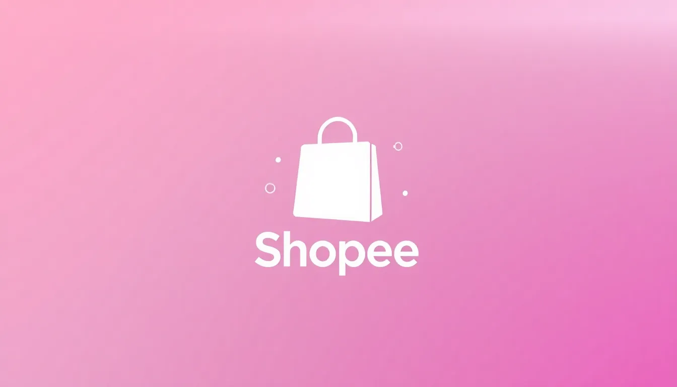 White Shopee logo on a soft gradient background.