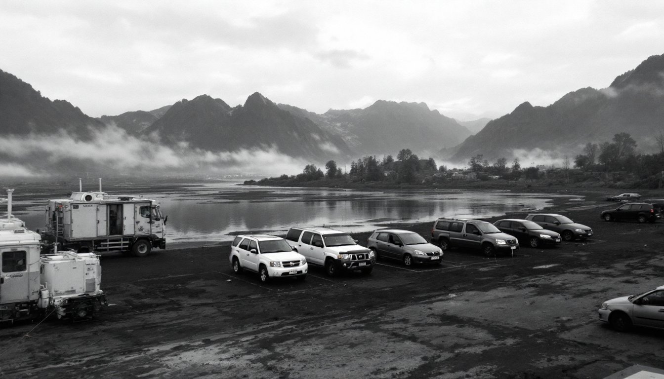 Woman sitting on bed beside a glowing salt lamp in a dimly lit bedroom at night.