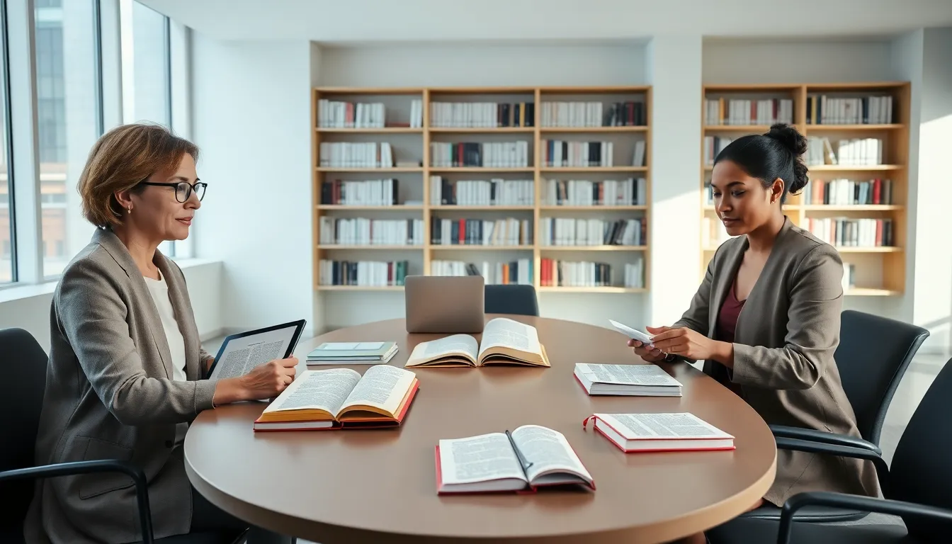 diverse professionals discussing ancient Greek linguistics.