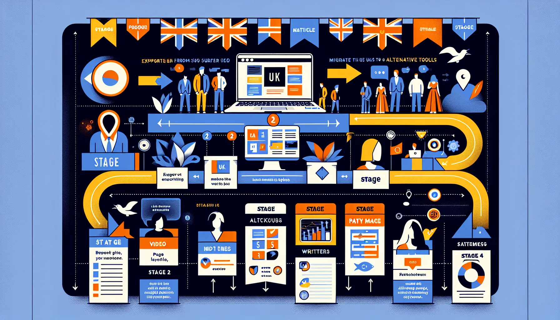 UK-themed four-step roadmap for migrating from Surfer SEO to alternatives.