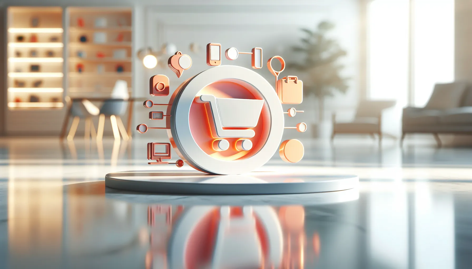 Shopee logo showcased in a modern e-commerce setting.