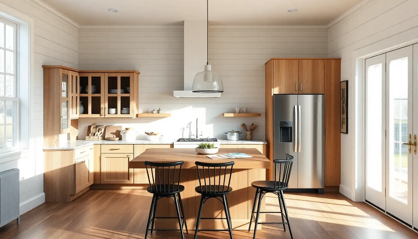 modern fixer upper kitchen in the process of renovation.