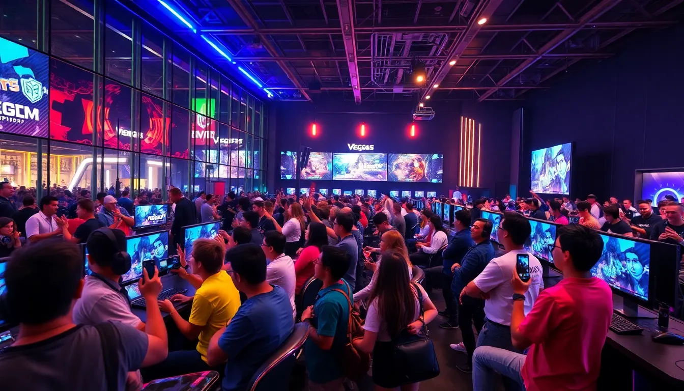 inside the Vegas Esports Arena during a competitive gaming event.