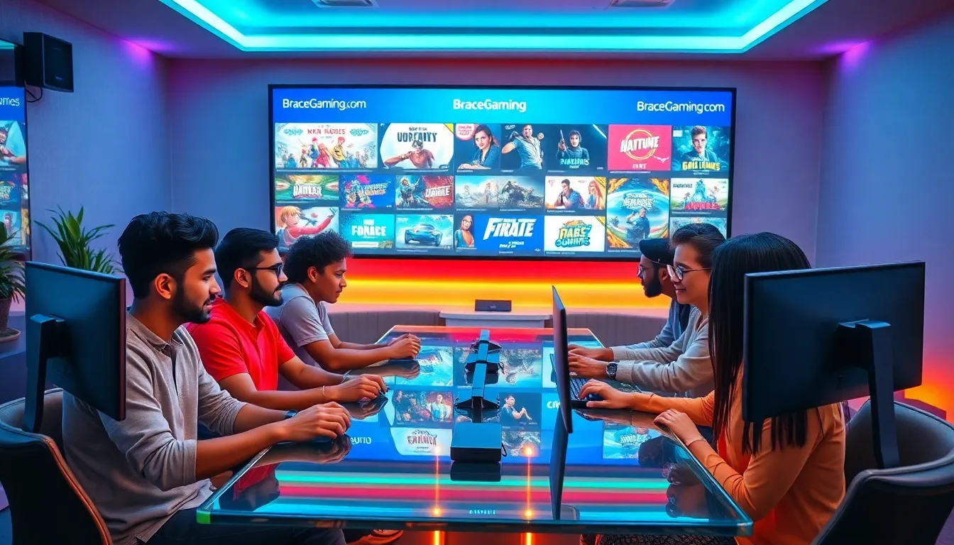 diverse gamers engaging in a collaborative environment.