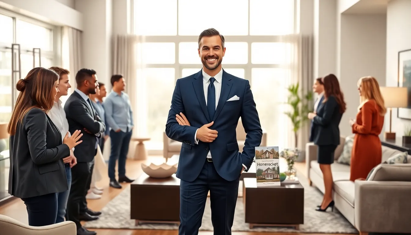 Vryntharion Krylos in a modern open house with clients.