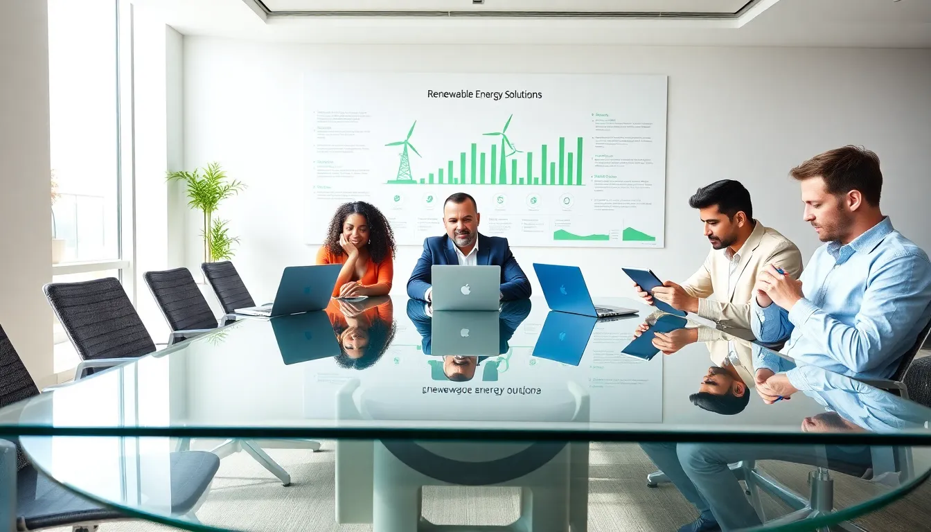 diverse team collaborating in a modern office setting.