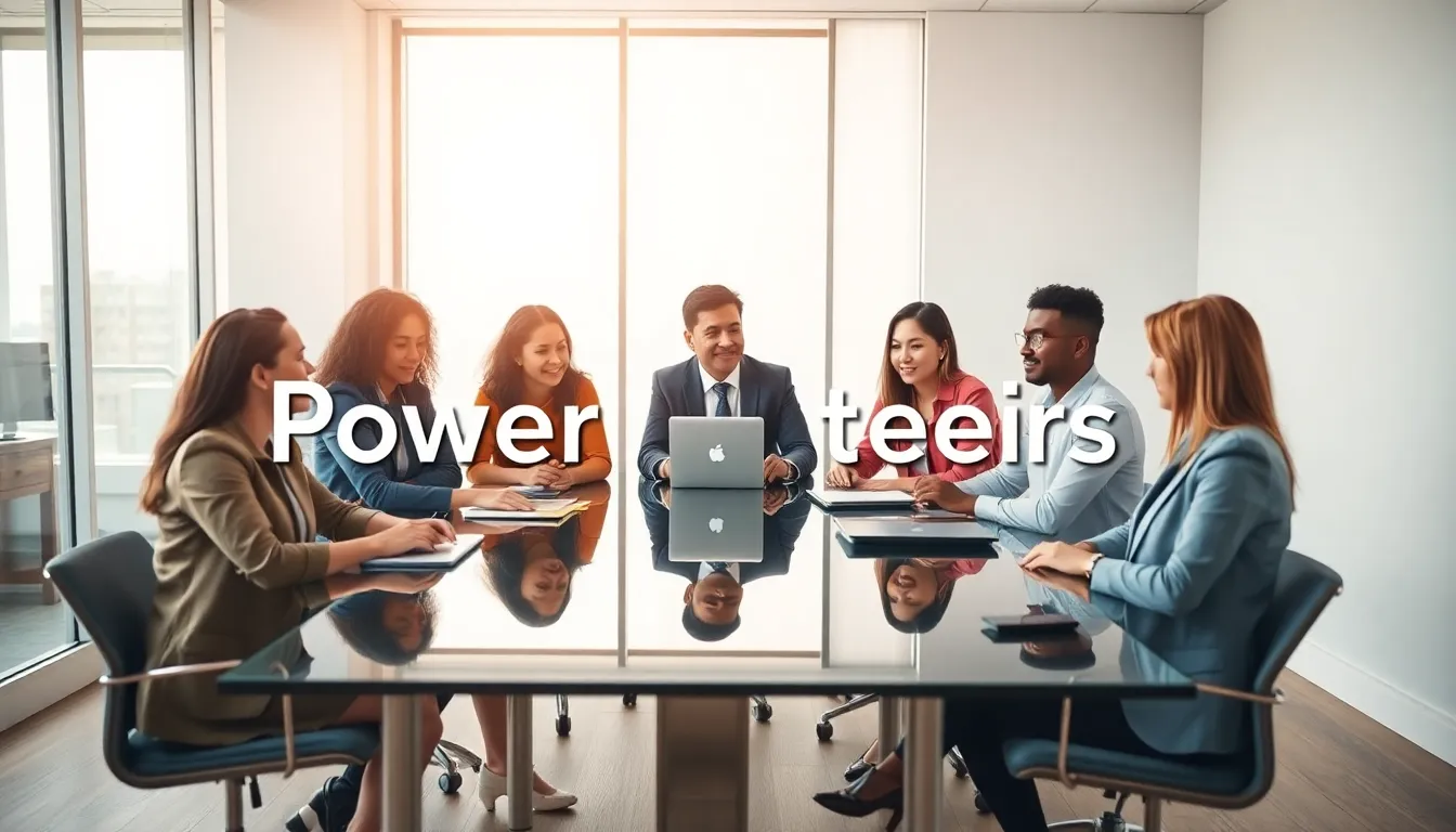 diverse professionals collaborating in a modern office, emphasizing emotional awareness and empowerment.