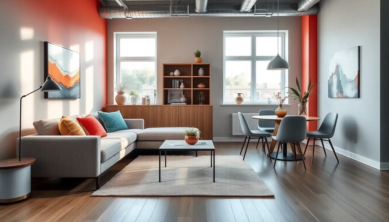 modern small townhouse interior showcasing smart design and cozy decor.