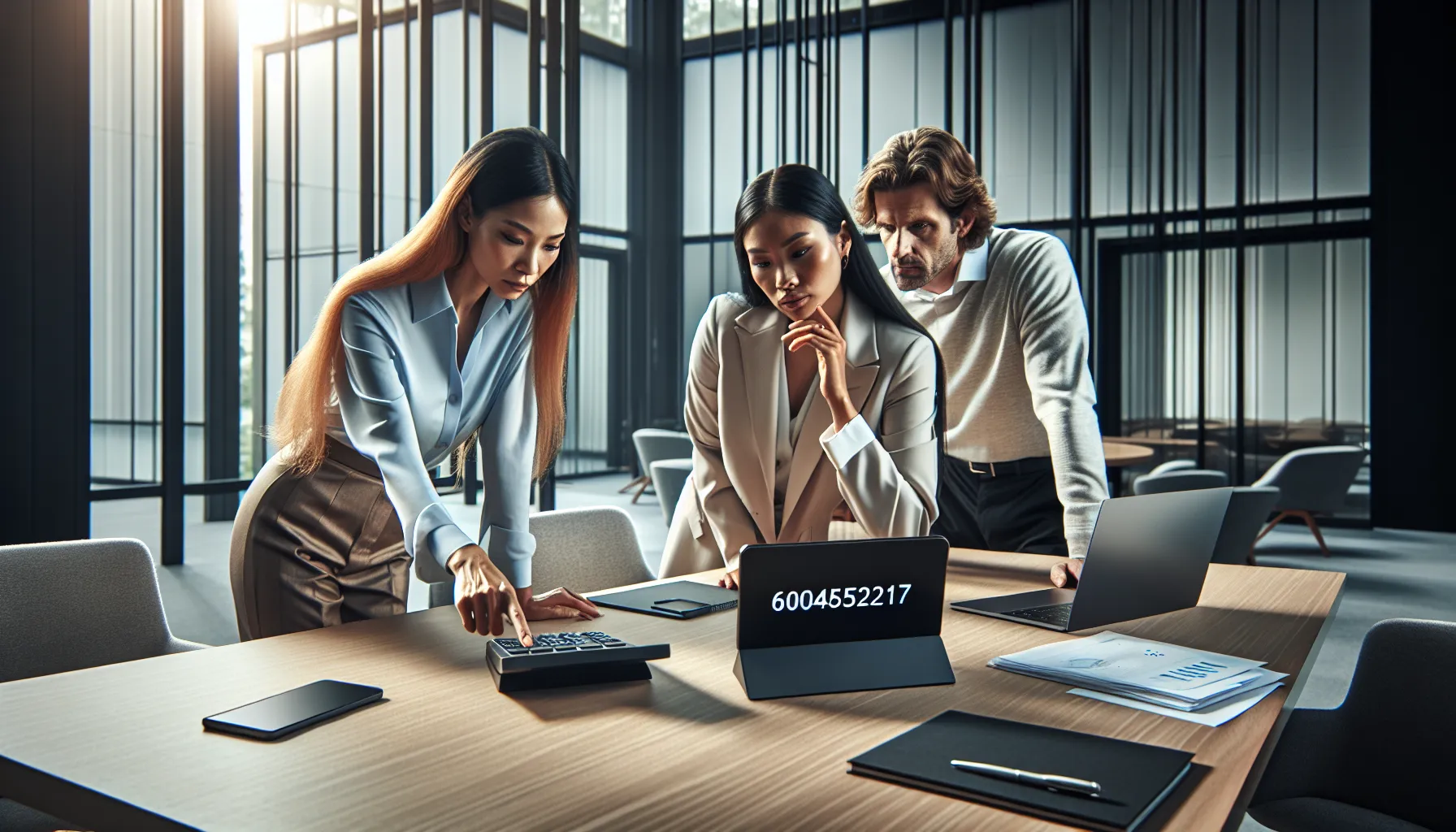 professionals discussing telecommunications misconceptions in a modern office.