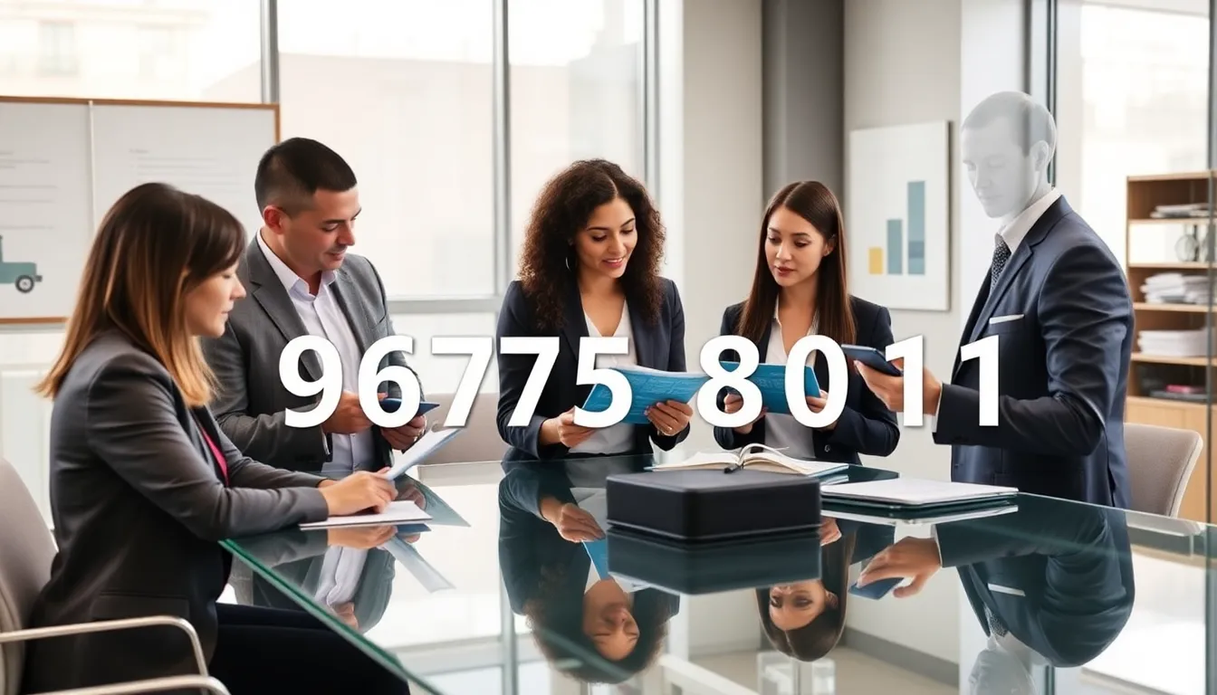 diverse professionals collaborating in a modern office setting.