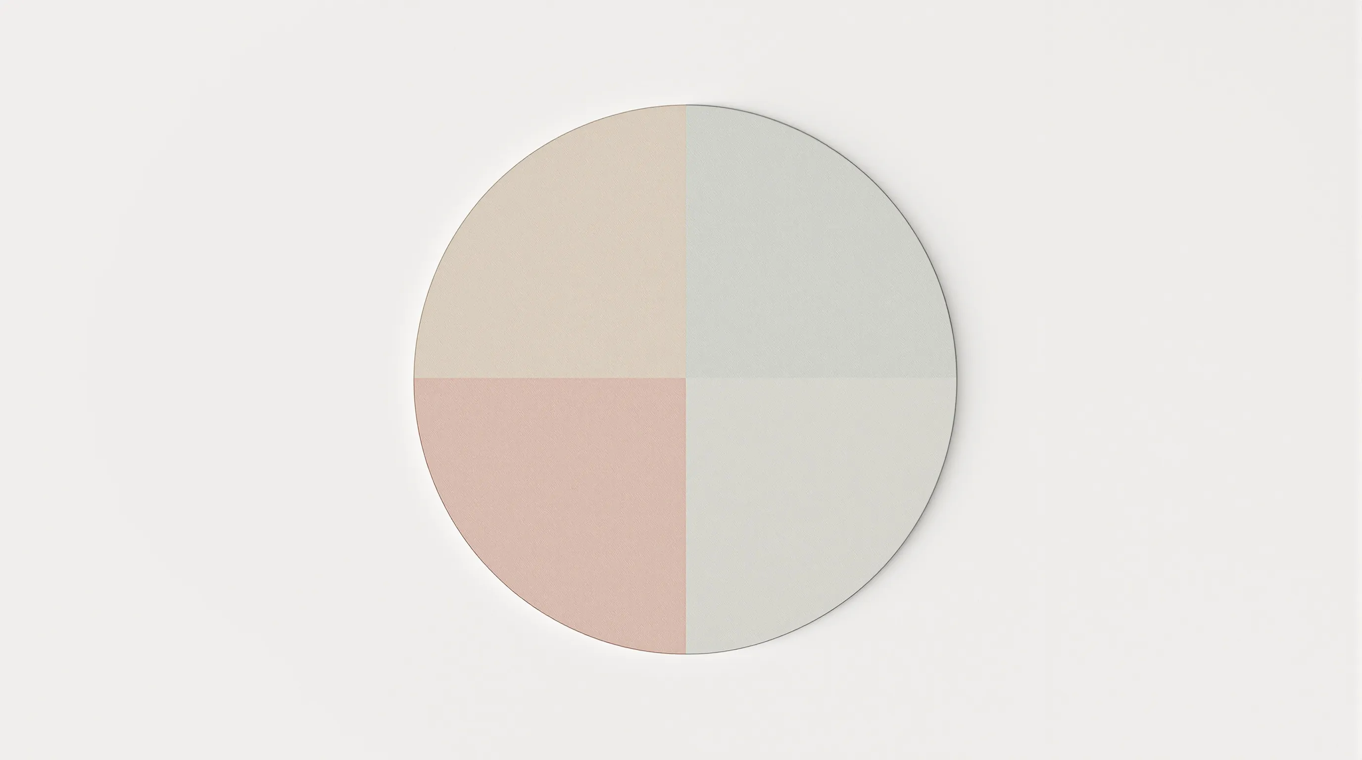 Circle divided into four segments in muted colors representing life wisdom.