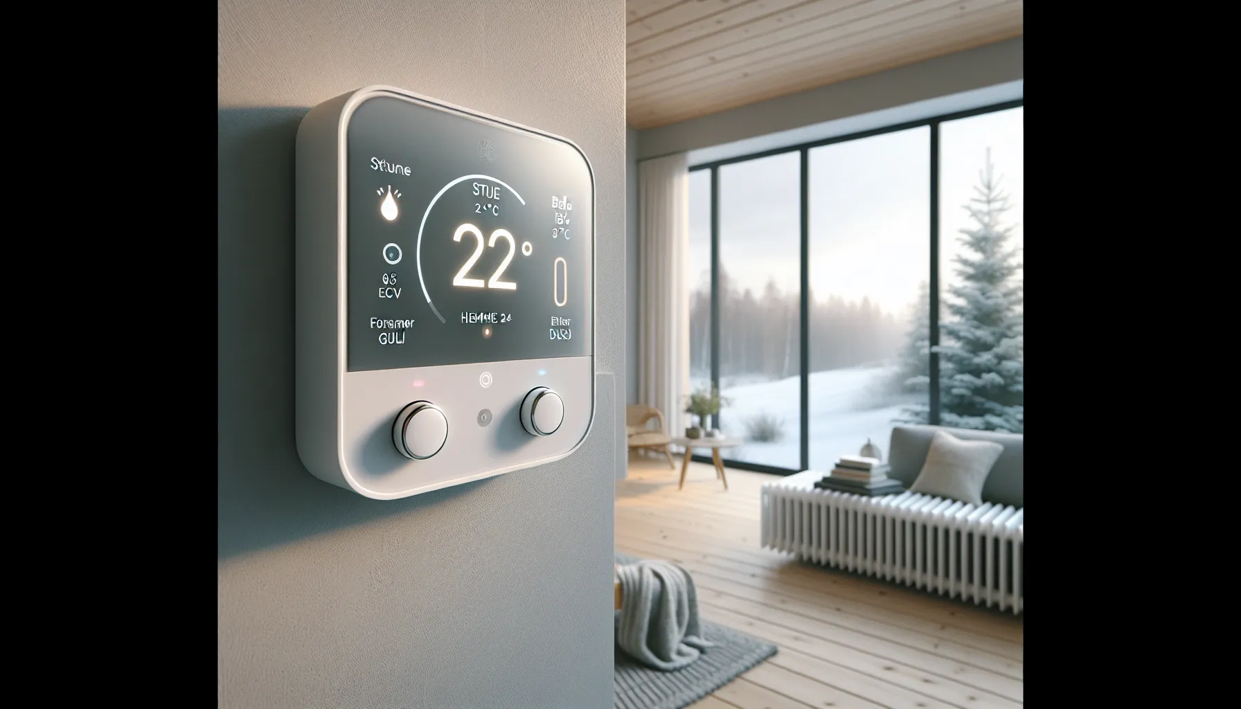 Smart thermostat managing zoned heating with sensors in a norwegian home.