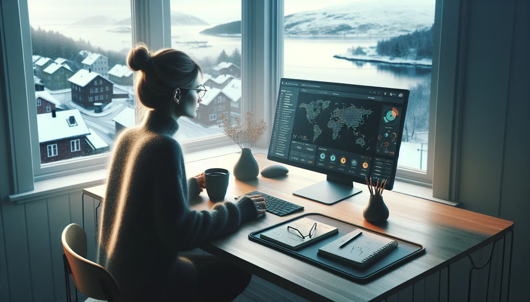 Internasjonal seo: slik rangerer du globalt 4 Norwegian seo specialist compares site structures with geotargeting and cdn on screens.