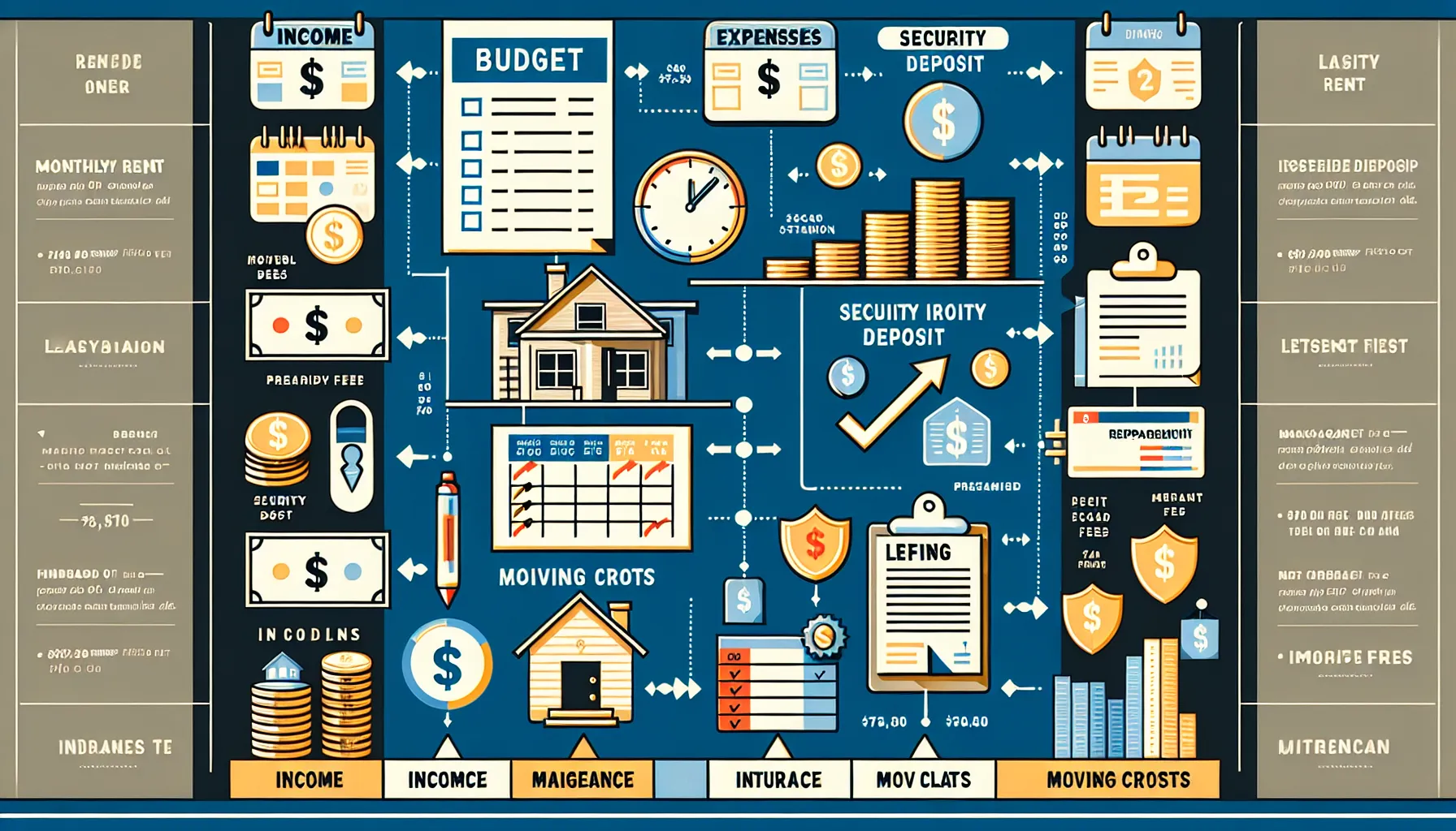 step-by-step infographic of the Lafayette rental budgeting process.