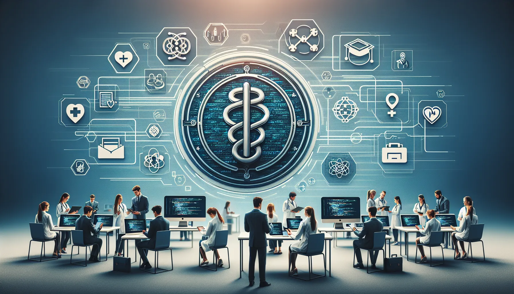 infographic illustrating Sgvdebs applications in technology, education, and healthcare.