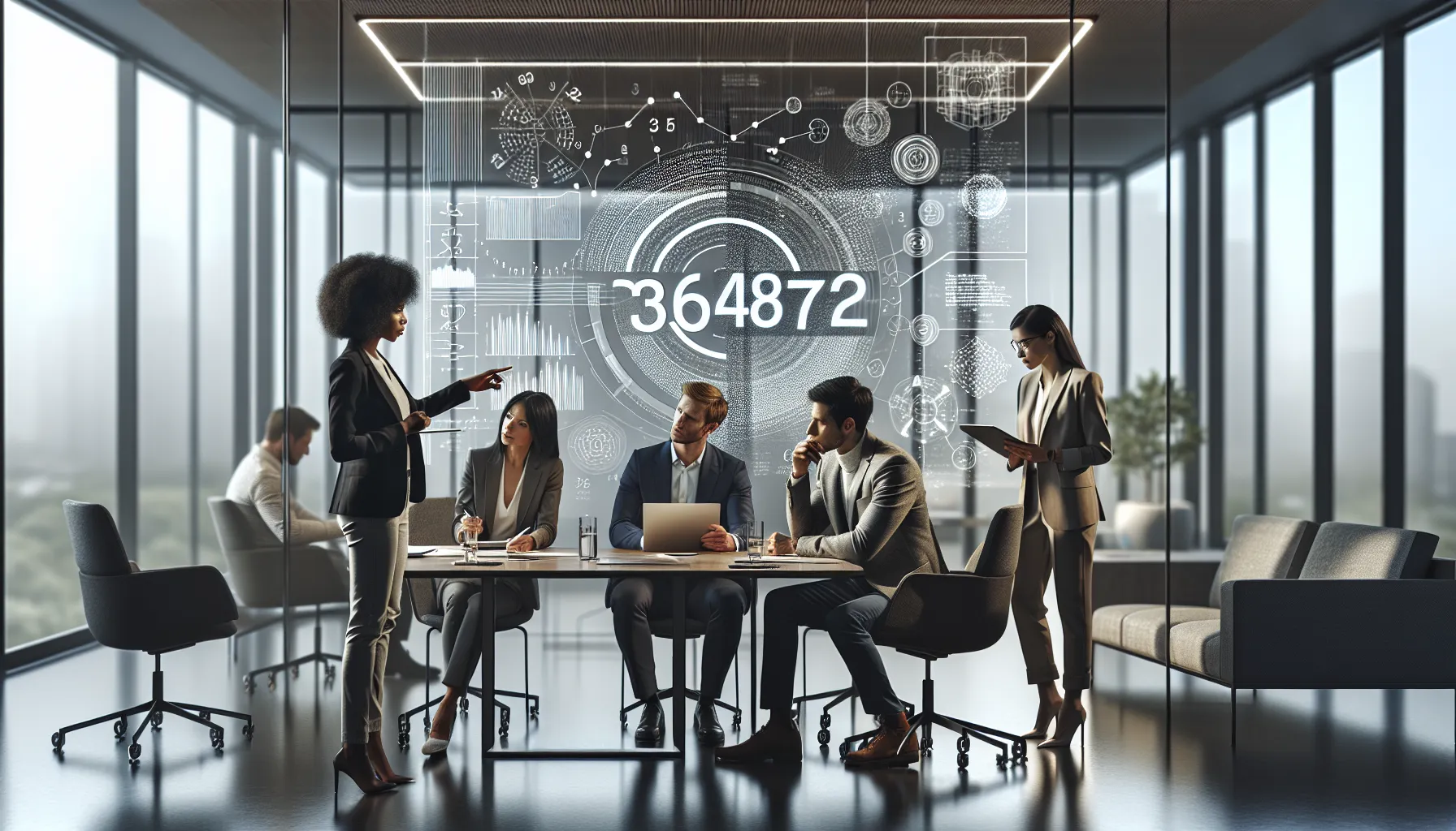 professionals analyzing the significance of the number 3364387172.