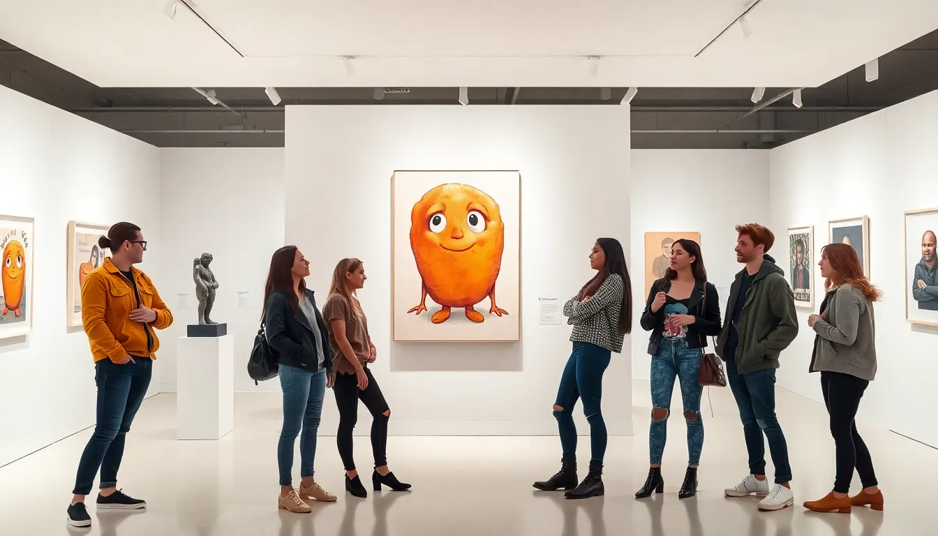 art display exploring the concept of frytyresnotsouls in a gallery.