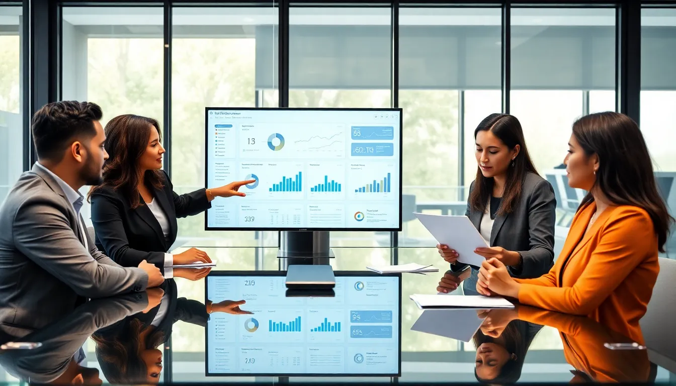 diverse team discussing data identifiers in a modern office.