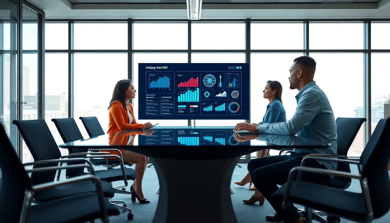 diverse team collaborating in a modern office on AI solutions.