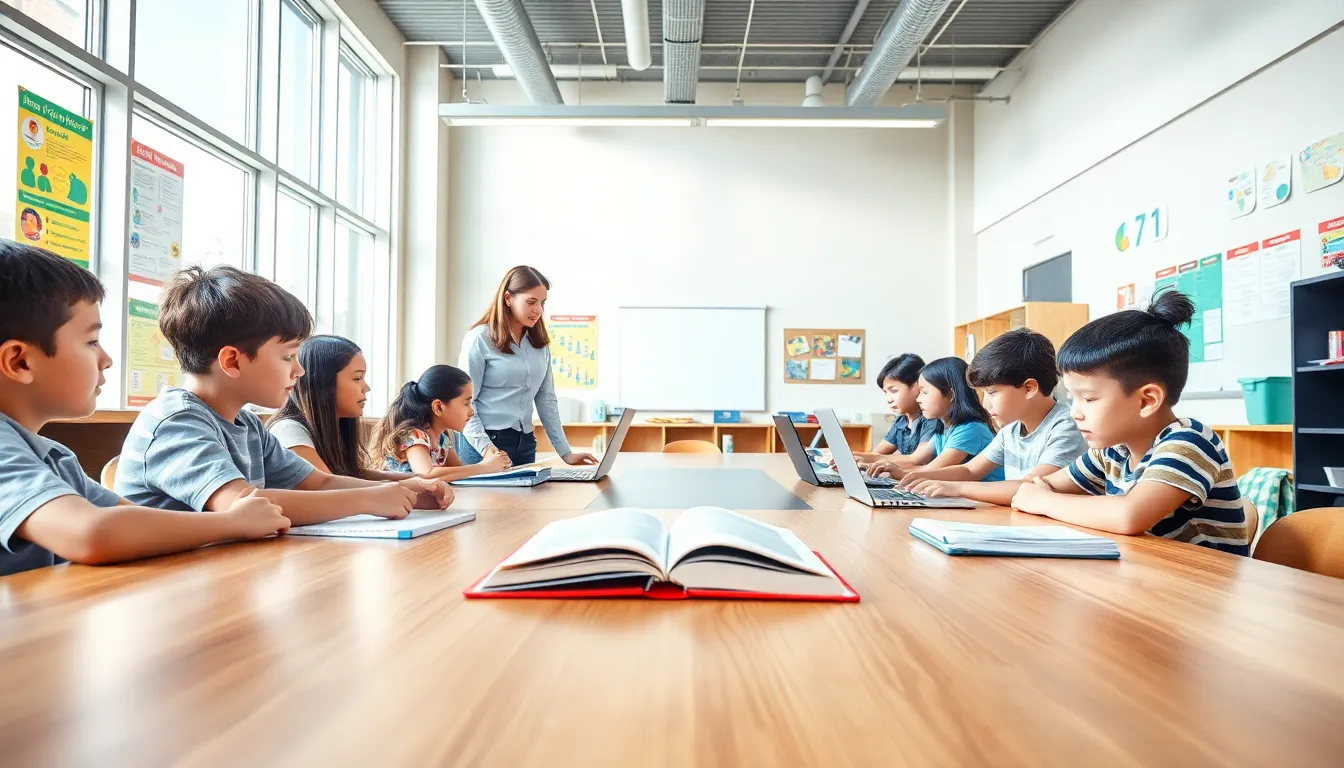 diverse students engaged in collaborative learning at High Plains School.