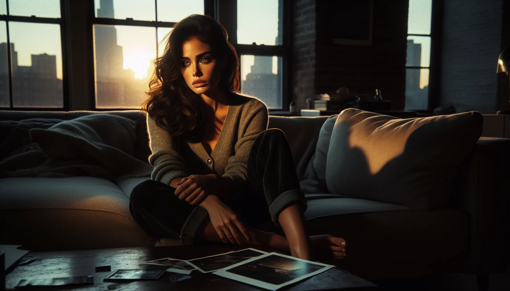 a woman reflecting on emotional betrayal while looking out a window.