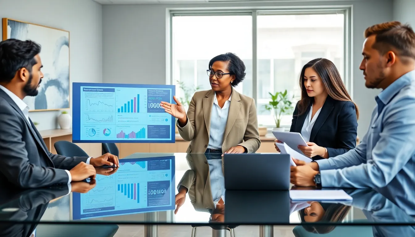 diverse team of medical professionals collaborating in a modern office.