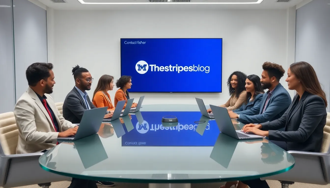 diverse professionals collaborating in a stylish conference room.