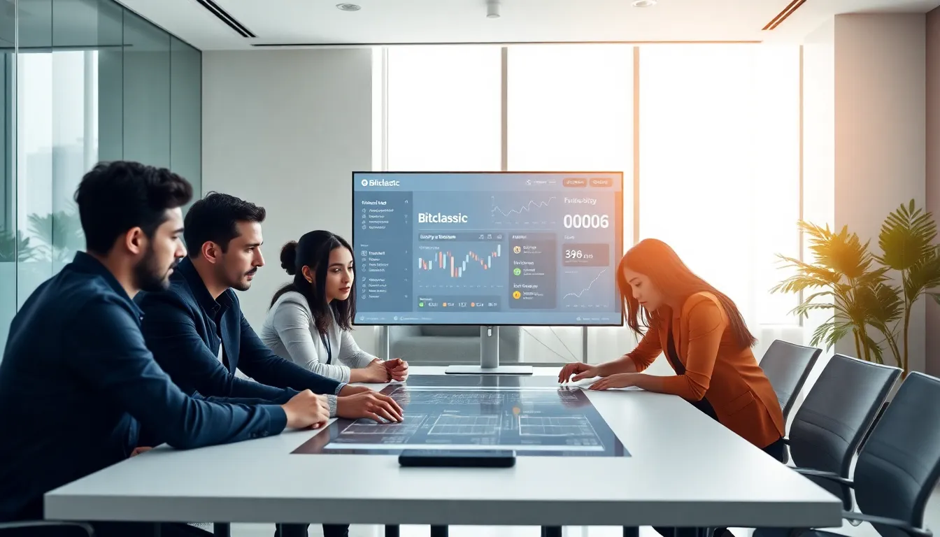 diverse professionals collaborating in a modern office about Bitclassic.