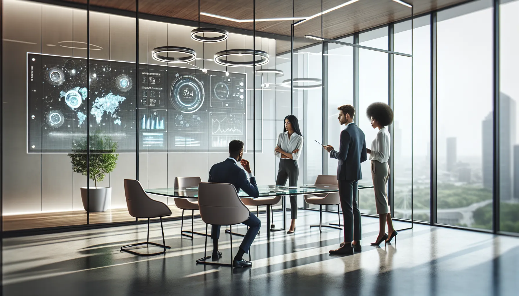 diverse team discussing innovative methodologies in a modern office.