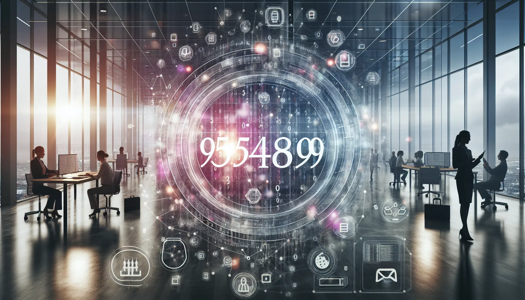 digital interface highlighting communication number 9545448809.