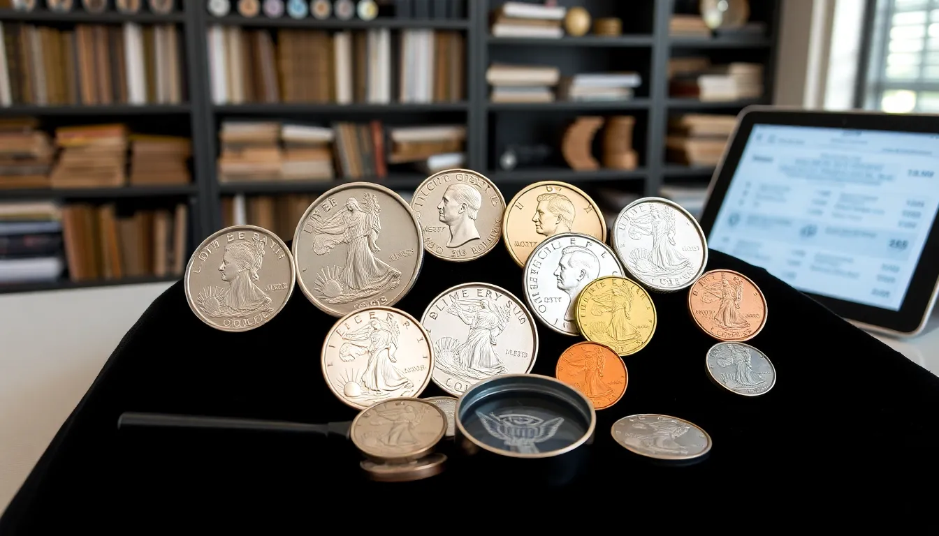 variety of modern U.S. coins displayed for collectors.
