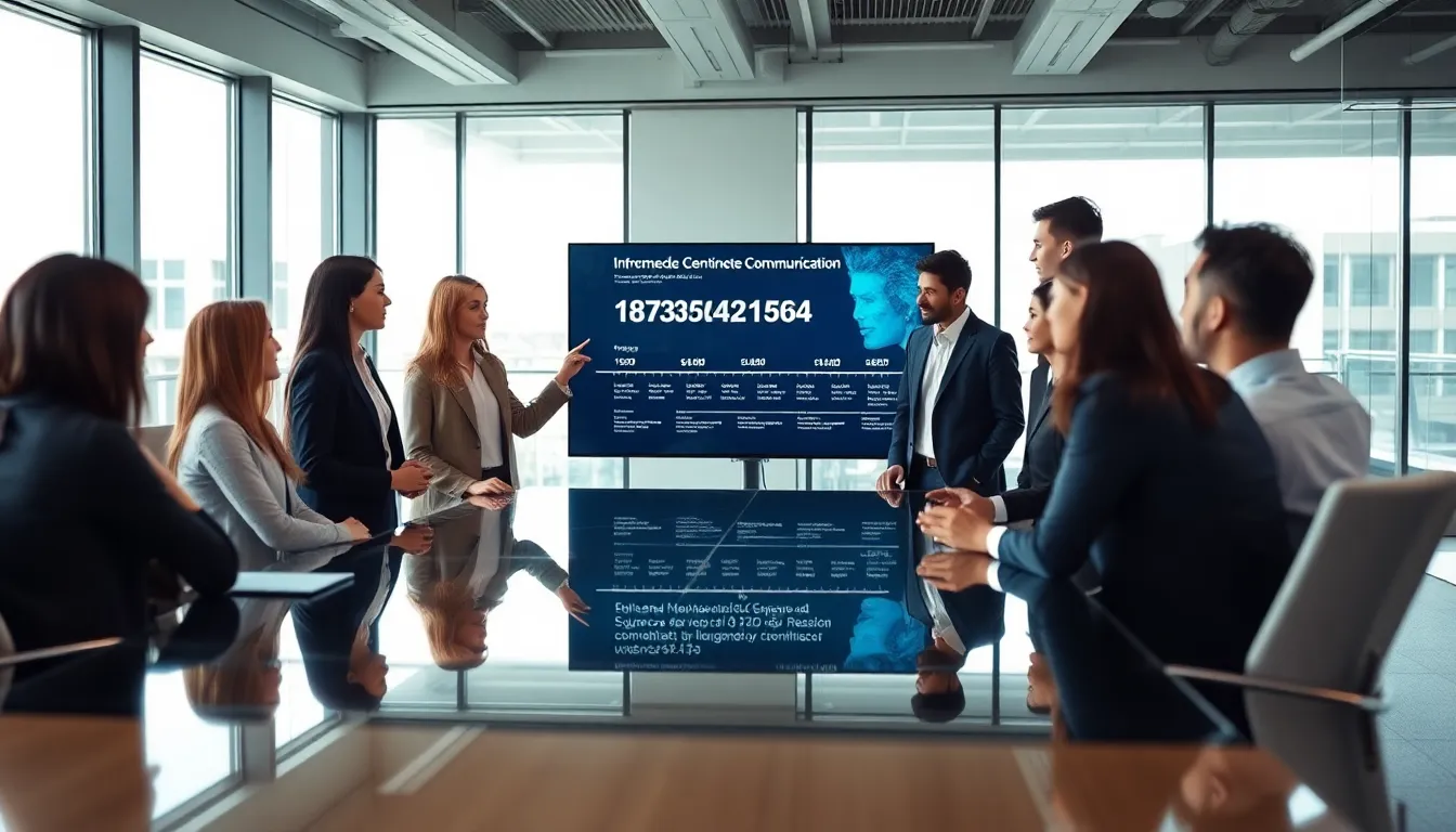 diverse team discussing telecommunication technology in a modern office.